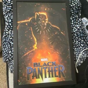 Marvel Black Panther Poster - Black and Orange